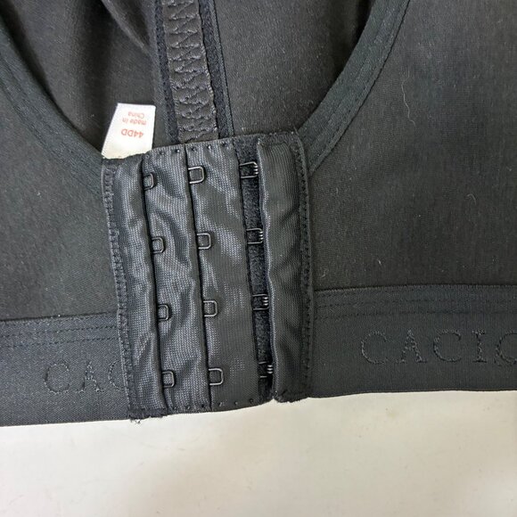 Cacique Black Full Coverage Unlined No-Wire Bra 44DD Logo Band Comfort Fit - Picture 6 of 8